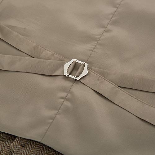 Pj Paul Jones Mens Herringbone Wool Tweed Vest Western V-Neck Slim Fit Suit Vests Coffee Xl #TOP5