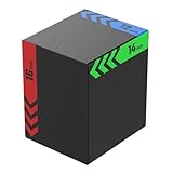 HANDBODE Foam Plyo Box, Heavy Duty 3-in-1 Adjustable Jump Box (12