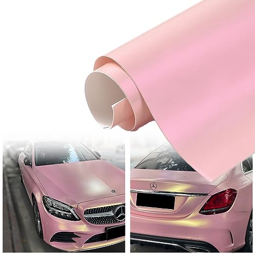 AuMoHall Rouge Pink to Charming Gold Glossy Chameleon Vinyl Wrap Color Change DIY Vehicle Vinyl Film, 59.84' x 19.68'