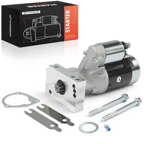 A-Premium Heavy-Duty High Torque Starter (Black) Compatible with GM Race Car Engine & Chevy V8 V6 A/T M/T with 153/168 Tooth Flywheel, 12V 2.0KW 9 Teeth Clockwise