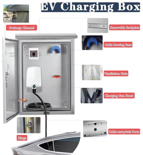 Boîtier pour borne électrique de parking d'allée de garage pour sécuriser la recharge de nuit