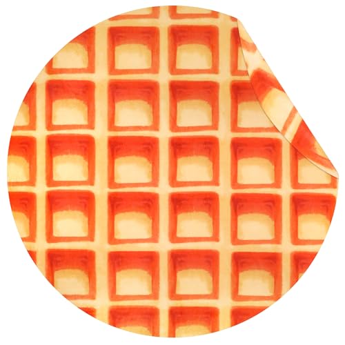 SeaRoomy Waffles Blanket, Wrap Throw Food Blanket, Novelty Funny Flannel Round Blankets Funny Gifts for Teens Boys and Girls