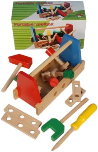 Wooden Toys Hand Puppet – 44036 – Toy First Age – Activity Toy – Wooden Tool Box x16