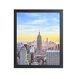 Frame Amo 14x16 Black Modern Picture or Poster Frame, 1 inch Wide Border, Smooth Wrap Finish, Acrylic Front