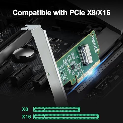 Adattatore PCIE 5.0 PCI-Express 8x a MCIO 8i Mini Cool Edge IO SFF-TA-1016 VROC per scheda madre SSD e scheda grafica - Scheda video - Immagine 8