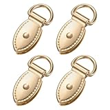 M METERXITY 4 Piezas De Hebilla Lateral De Bolsa En Forma De Hoja Con Anillo D Para Bolso/Llavero/Manualidades - Accesorios De Metal [Dorado Claro]