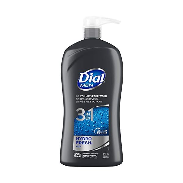 Dial Men 3in1 Body, Hair and Face Wash, Hydro Fresh, 32 fl oz