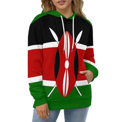 Sweat à Capuche Kenya 3D au Design Graphique Pull Harajuku Tendance - 5