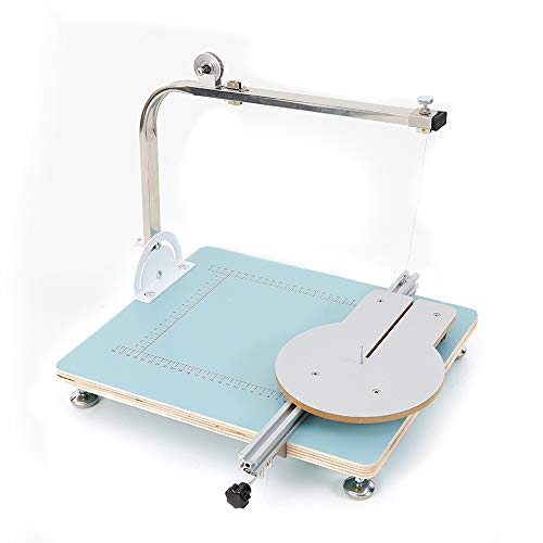 MhdunueSK Hot Wire Foam Cutter,100-240V Stainless Steel Foam Cutting Machine,60HZ Blue Table Foam Cutter,0.25MM Electric Heating Wire