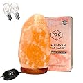 POHS 100% Authentic Natural Himalayan pink Salt 8-10 Inches Lamp Hand Carved/crafted Crystal Rock Salt lamps from Himalayan Mountains Medium (8-10 Inches)