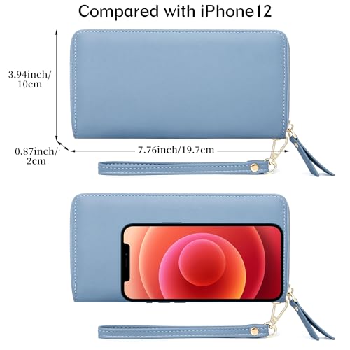Image of GEEAD Custom Design Wristlet Wallets for Women PU Leather RFID Blocking Wallet