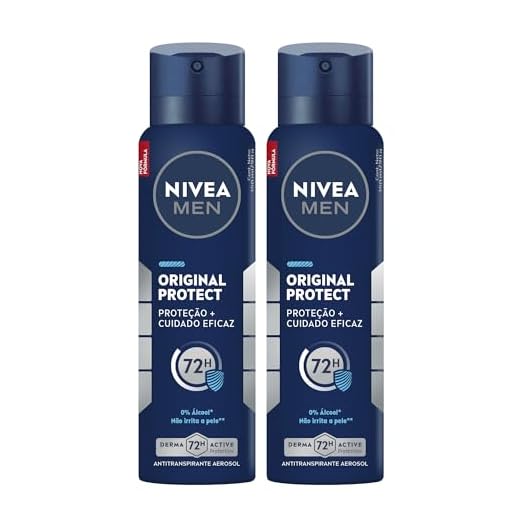 KIT NIVEA Desodorantes Antitranspirante Aerosol Nivea Men Original Protect 48h 150ml - 2 unidades