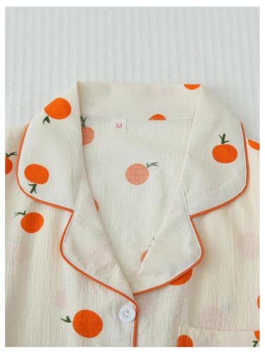 Image of Verdusa Pajamas For Women Set 2 Piece Summer Pajama Sets Cute Pjs Lounge Matching Button Shirt with Shorts