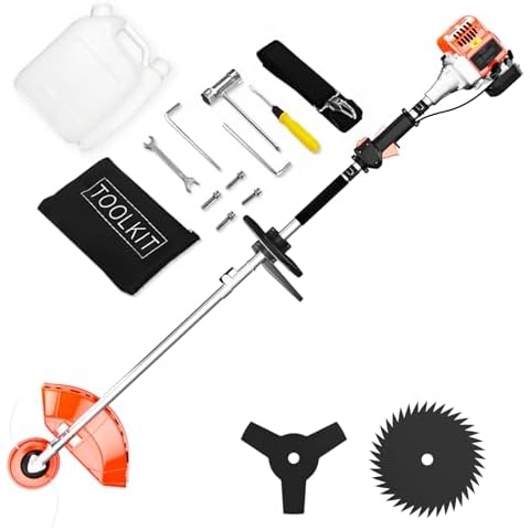36cc Gas String Trimmer,2-Stroke 3 in 1 Gas Brush Cutter,Weed Eater Gas Powered and Gas Weed Wacker Trimmer for Weeds and Grass Cover