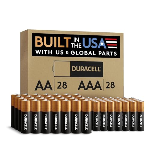 Image of Duracell Coppertop AA + AAA Batteries, 56 Count (Pack of 1), Re-closable Pack for Easy Access and Organized Storage, Contains 28 Double A Batteries and 28 Triple A Batteries