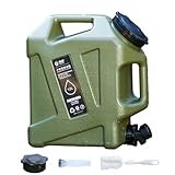 loyfreeyo ウォータータンク ウォータージャグ ポリタンク 水タンク 大容量 持ち運び 蛇口付き ネジ蓋付き 家庭飲料貯水バケツ 車載貯水タンク び アウトドア ピクニック繰り返し使用 防災 避難 水貯蔵 水容器 バーベキュー キャンプ用バケツ (グリーン,12L)