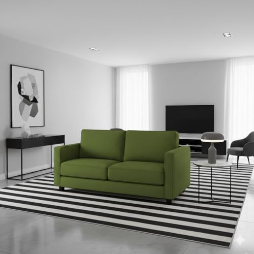 Image of The MM Furniture store Premium Fabric Sofa - Olive (2 Seater)