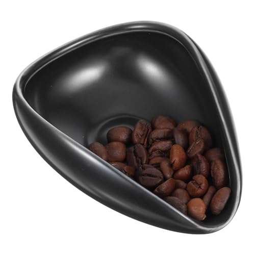 Wanmu Coffee Bean Dosing Cup, Coffee Dosing Tray, Tea Storage Tray - Weigh Coffees-Bean Container, Tea Vessel & Coffees-Bar Accessories (Black)