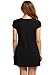 Romwe Women's Short Sleeve Shirt Casual Swing Dress Black XS
