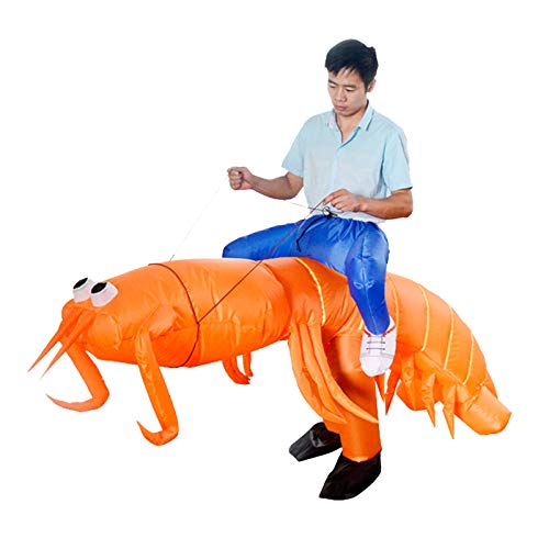 Costume gonflable de crevettes pour adulte costume cosplay Halloween homme femme