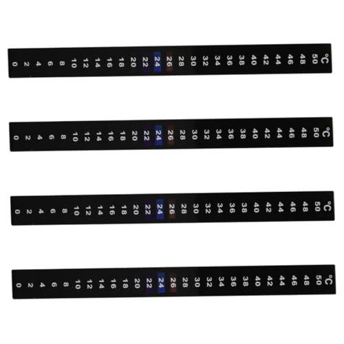 Ciieeo Brewing Temperature Display Strips 4pcs Jar Thermometer Stickers Thermometer Strips for Aquariums Brewing Supplies