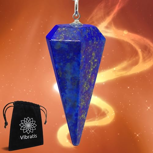 Pendule Divinatoire de Radiesthésie en Pierre de LAPIS-LAZULI [𝐒𝐀𝐓𝐈𝐒𝐅𝐀𝐈𝐓 𝐎𝐔 𝐑𝐄𝐌𝐁𝐎𝐔𝐑𝐒É]