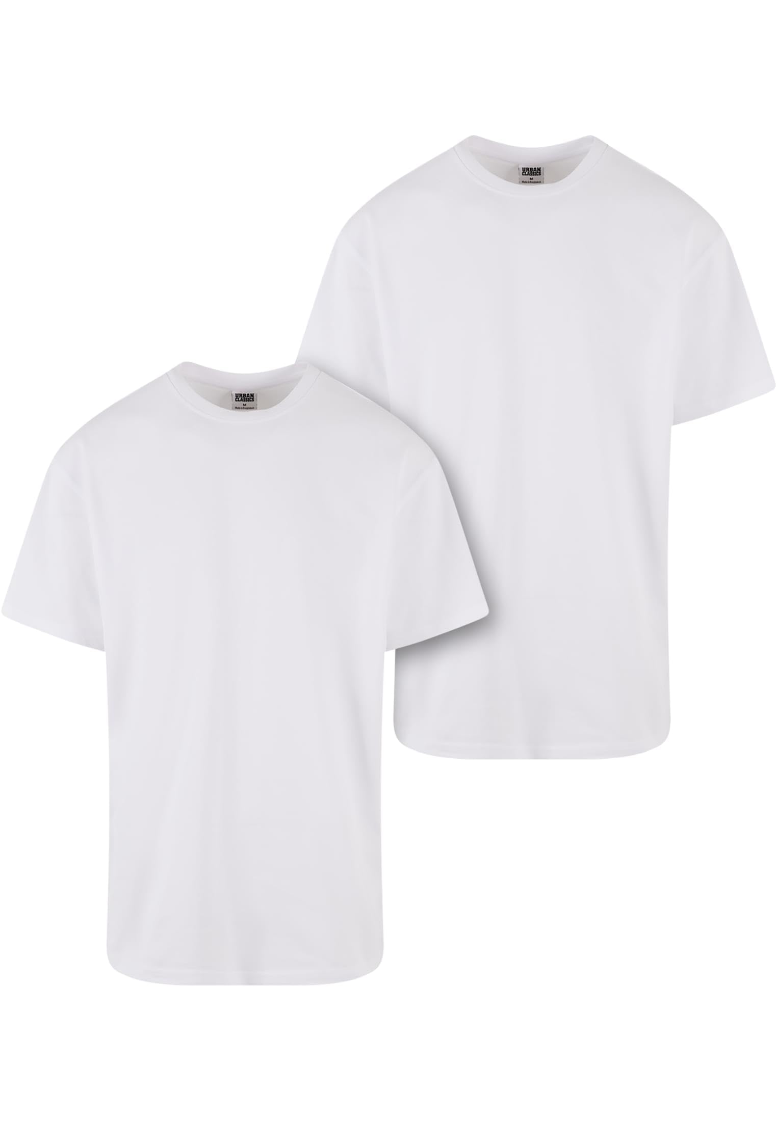 Urban Classics Men's T-Shirt, White + White, 5XL