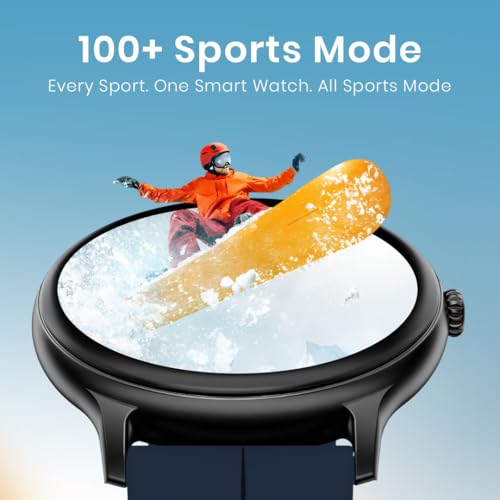 Image of GameSir Glavito Round Dial Smartwatch with 1.49 inch AMOLED Display, 100+ Sports Modes, IP67, Bluetooth Calling, Crown Control, Health Tracking, 100+ Watch Faces, Men & Women (Magnetic Dark Blue)