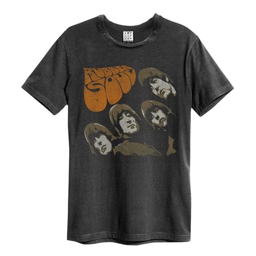 T-Shirt Rubber Soul Amplified Adulte - Custom Vintage Noir Rock