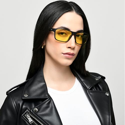 Image of Vincent Chase By Lenskart | Full Rim Rectangle Stylish Sunglasses | Polarized and UV Protected | For Men and Women | Large | VC S14121
