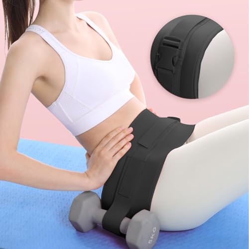 MUNSKT Rückenstützgürtel mit 1 Paar Armbändern, Gewichthebergürtel, verstellbar, Widerstand, Gürtel mit zusätzlicher Polsterung für Kettlebells Calisthenics Training