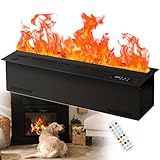 Elektrischer Kaminofen mit Fernbedienung und Touch-Steuerung, ultradünnes versenktes Design, 9...