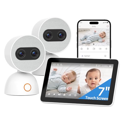 Simsky Split Screen Video Baby Monitor with 2 Cameras, Dual