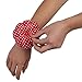 NEOVIVA Pincushions for Sewing with Wristband, Cute Wrist Pin Cushion for Daily Needlework, Style Pumpkin, Pack of 2, Polka Dot Red