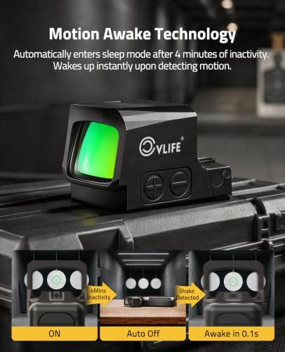 CVLIFE BearMight Enclosed Solar Multi Reticle Green Dot Sight for RMSC - image 6