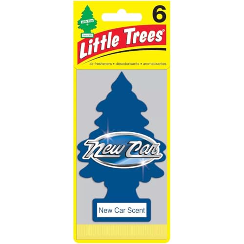 Image of LITTLE TREES Car Air Freshener | Hanging Paper Tree for Home or Car | New Car Scent | 6 Pack