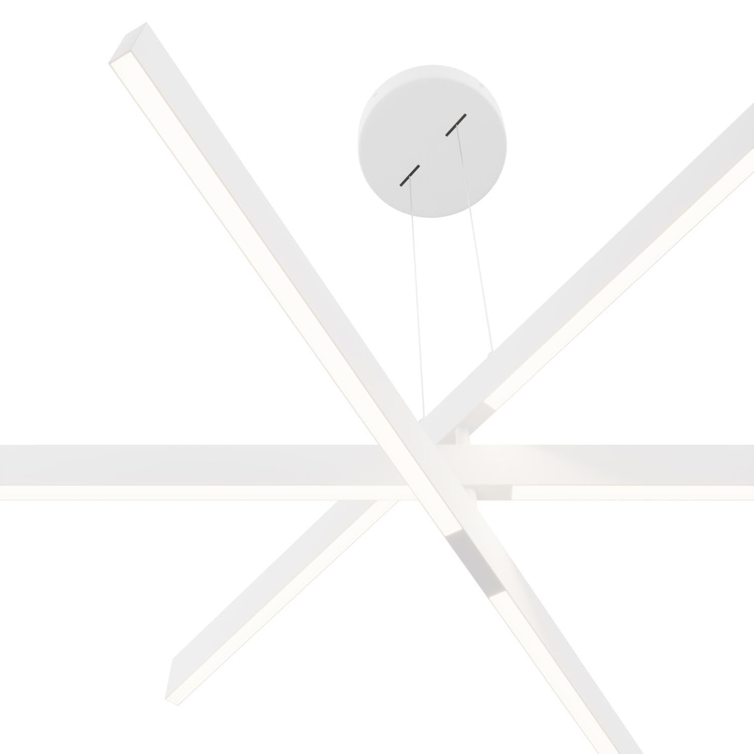 Licht-Erlebnisse LED Hängelampe Aluminium Weiß Wohnzimmer Esstisch Küche 80 cm lang neutralweiß 4000 K 2300 lm 46 W 3-flammig Pendelleuchte Esszimmer ALUNE
