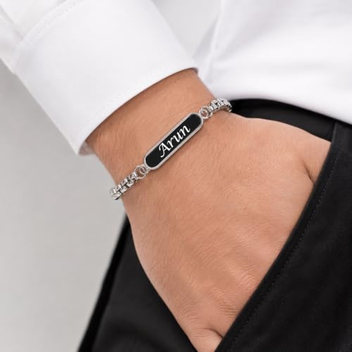 Image of Oblivion Bracelet for Men - Personalized Rakhi Bracelet, Engrave Name or Message for Special Occasion Raksha Bandhan for Brothers, Customized Stylish Adjustable Wrist Accessory