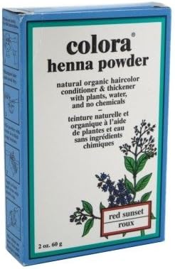 Colora Henna Powder Hair Color Red Sunset 2 Ounce (59ml) (6 Pack)