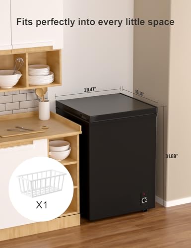 Bodacious Ultra Quiet Deep Freezer – 5.0 Cu Ft, Compact Design, Fast Freeze, Low Power Consumption, Ideal for Home, Restaurant & Small Shops on Fridge.com