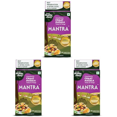 Image of Emami Healthy & Tasty Mantra Chatpata Chaat Masala (100g) | Ground Using Cryo Grinding Technology | Retains Maximum Essential Oils | No Added Colour and Preservatives (Pack of 3)