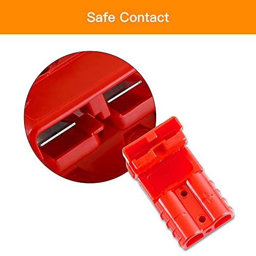 Micrl 1/0 Gauge 175Amp Battery Quick Connect/Disconnect, Jumper Cable Plug Connector Kit For Recovery Winch, Towing Systems(Red) #TOP4