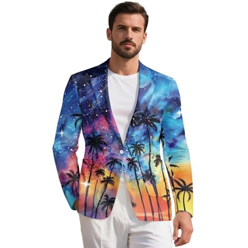 Mens Blazers Slim Fit Business Casual Men Suit Sport Coat One Button Travel Blazer Suit Jacket with Pocket S-5XL