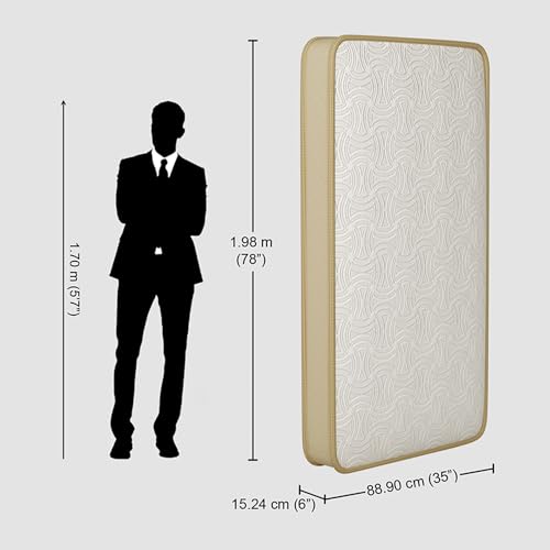 Image of Interio by Godrej Spinefine Single Bed Foam Mattress (78 x 35 x 5 Inches), 5-Years Warranty, Bonded Foam