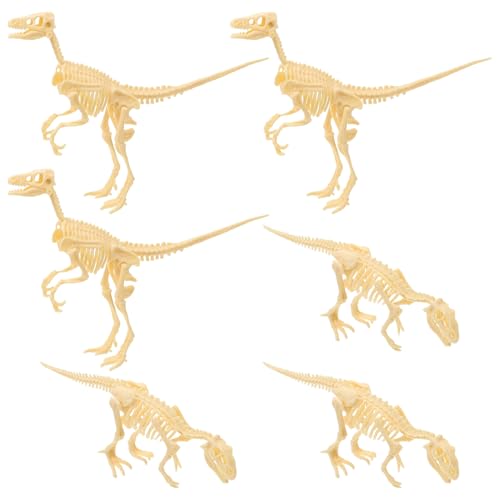 TOYMYTOY 6個 恐竜化模型 向け知育 プラスティック製恐竜骨格モデル 持ち運び便利 耐久性あり 友達と遊べる