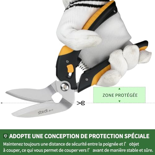 Ciseaux à tapis stedi universels pour couper sans effort câbles électriques et fer