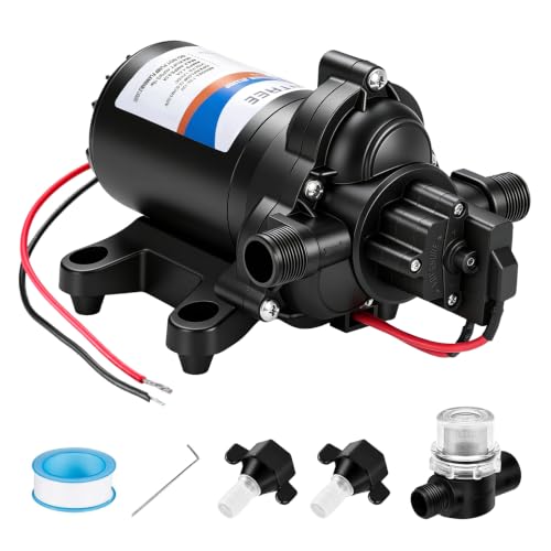 Image of YOUNGTREE 12V RV Fresh Water Pressure Pump 3.5 GPM 45PSI On Demand 12Volt Water Diaphragm Pump with Pressure Switch for RV Boat Marine Sprayer Camper Shower