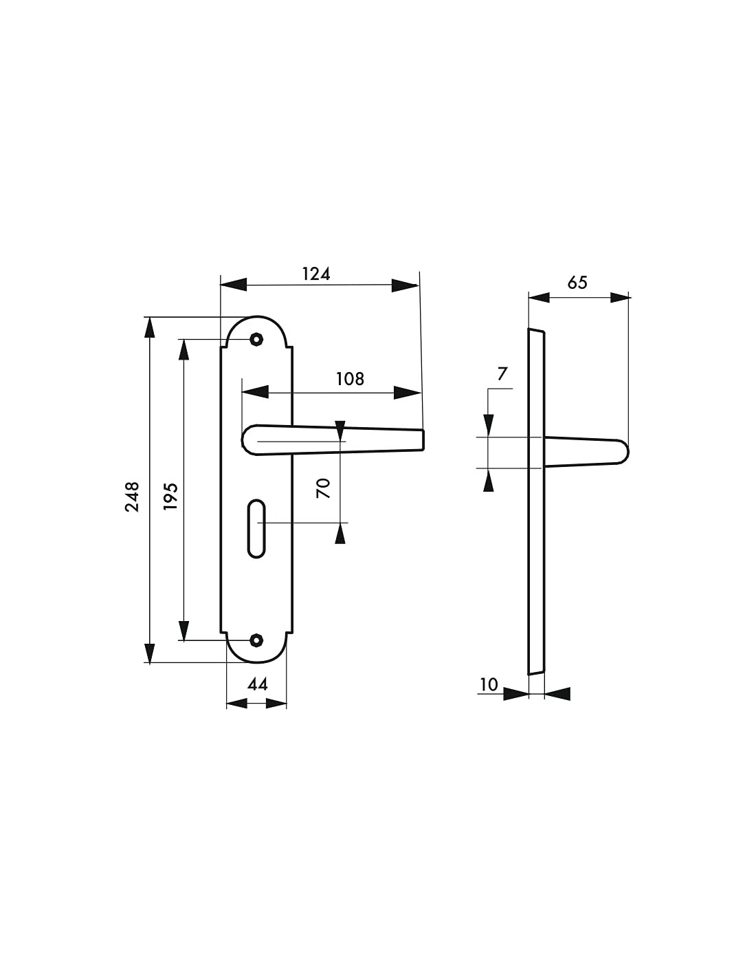 THIRARD - Ensemble de Poignées pour Salle de Bain et Toilette Arthemis - Acier Embouti - Usage Pratique et Esthétique - Carré 7 mm - Entr'Axes 195 mm - Finition Laiton Patiné - Jaune/Doré