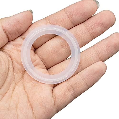 Pack of 6, Pop Up Basin Waste Seal 38mm O-Rings Sink Waste Basin Click Plug Clear Rubber Pop Up Spare Seal Lip Seal Bath Plug Seal Ring Sealing Gaskets