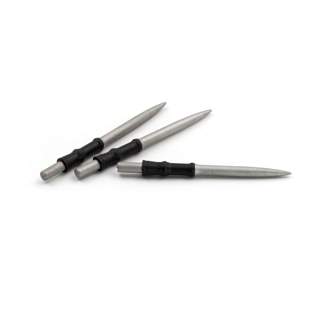 CUESOUL TOUCH POINT II Punte in acciaio di ricambio con punte scanalate in acciaio per freccette, confezione da 3 pezzi CUESOUL TOUCH POINT II Punte in acciaio di ricambio con punte scanalate in acciaio per freccette, confezione da 3 pezzi